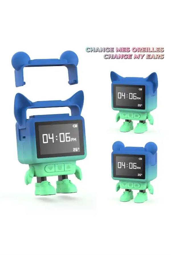 Mob Eğlenceli Dans Eden Mavi Bluetooth Hoparlör ve Çalar Saat