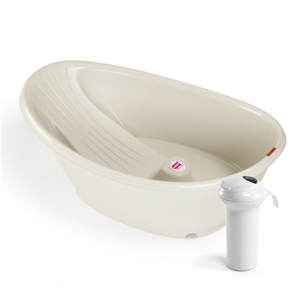 OkBaby Bella Çift Yönlü Banyo Küveti & Splash Bebek Duşu 0-12 ay / Beyaz
