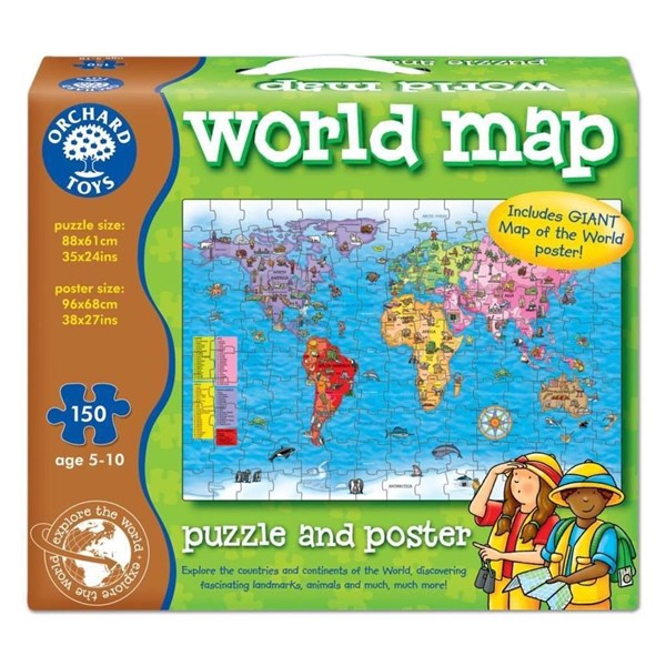 Orchard World Map Puzzle And Poster