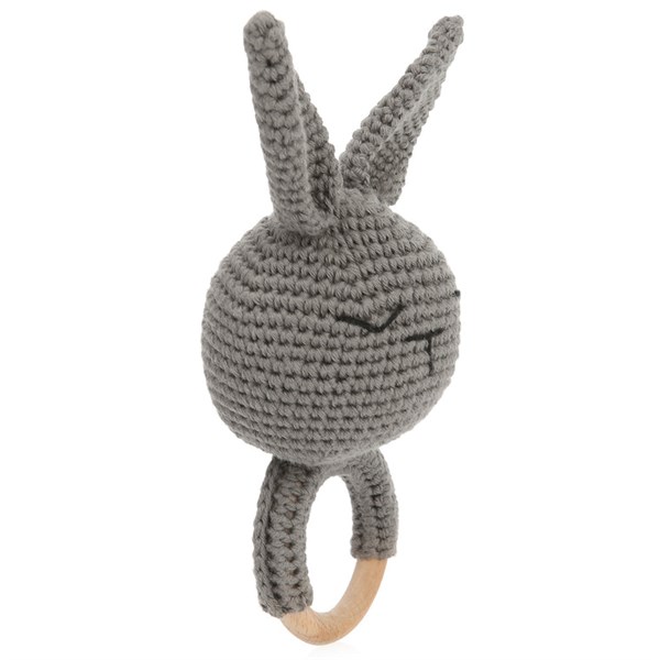 Örgü Tavşan Çıngırak Koyu gri