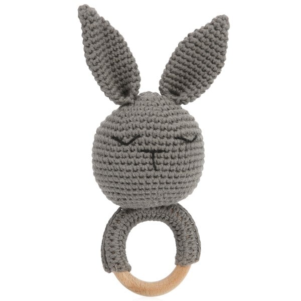 Örgü Tavşan Çıngırak Koyu gri