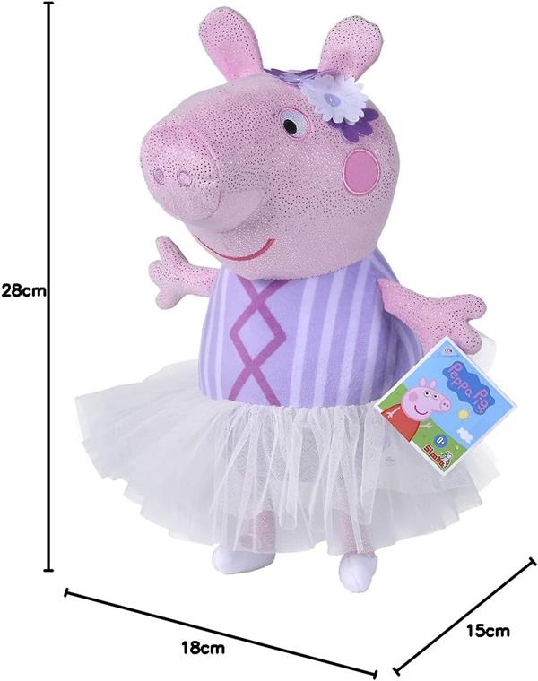 Peppa Pig Balerin, 22 Cm, Peluş Oyuncak
