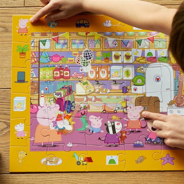 Peppa Pig - Look & Find Puzzle:  Mr. Foxs Shop - 36 Parçalı Yapboz ve Gözlem Oyunu