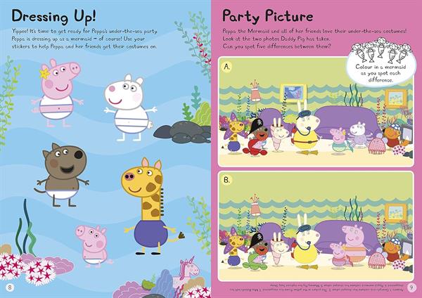 Peppa Pig: Mermaids, Unicorns And Dragons Sticker Activity Book