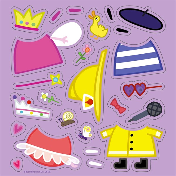Peppa Pig - Reusable Sticker: Dress up - Tak Çıkar Çıkarma Oyunu
