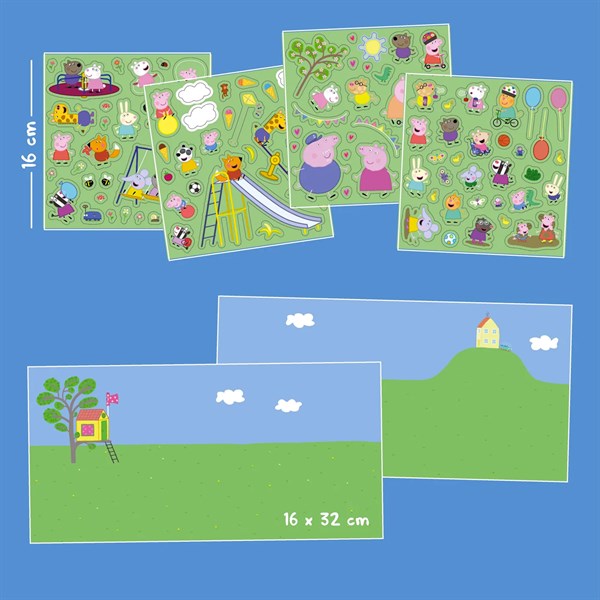 Peppa Pig - Reusable Sticker: Outdoor Fun - Tak Çıkar Çıkarma Oyunu