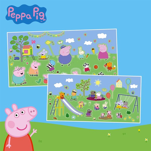 Peppa Pig - Reusable Sticker: Outdoor Fun - Tak Çıkar Çıkarma Oyunu