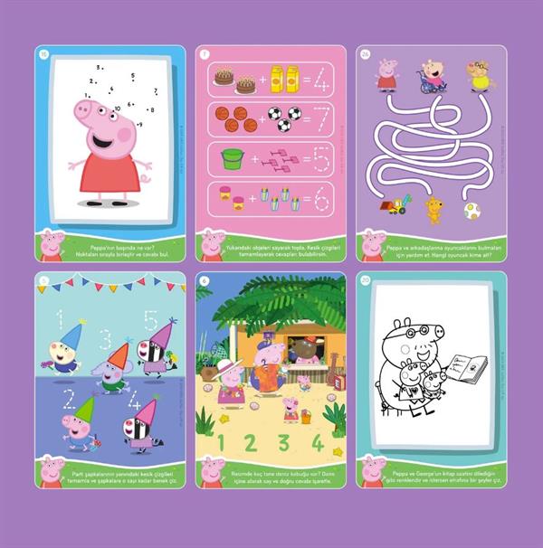 Peppa Pig Yaz - Sil Aktivite Seti 1: Matematiksel Düşünme, Görsel Algı ve İnce Motor Becerileri