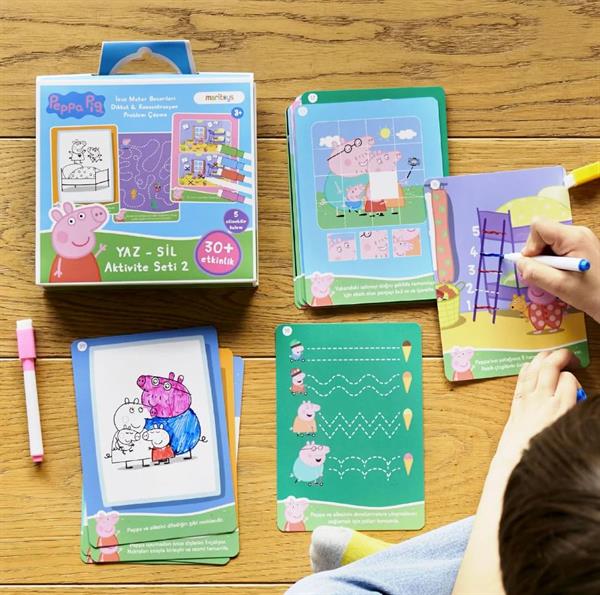 Peppa Pig Yaz - Sil Aktivite Seti 2: Dikkat & Konsantrasyon, Problem Çözme ve İnce Motor Becerileri