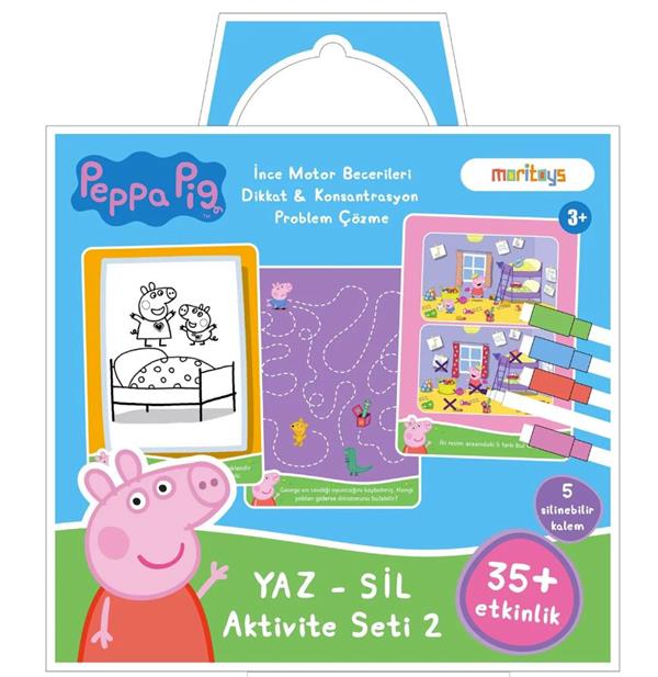 Peppa Pig Yaz - Sil Aktivite Seti 2: Dikkat & Konsantrasyon, Problem Çözme ve İnce Motor Becerileri