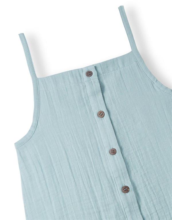 Petit Coral Askılı Müslin Elbise Turkuaz