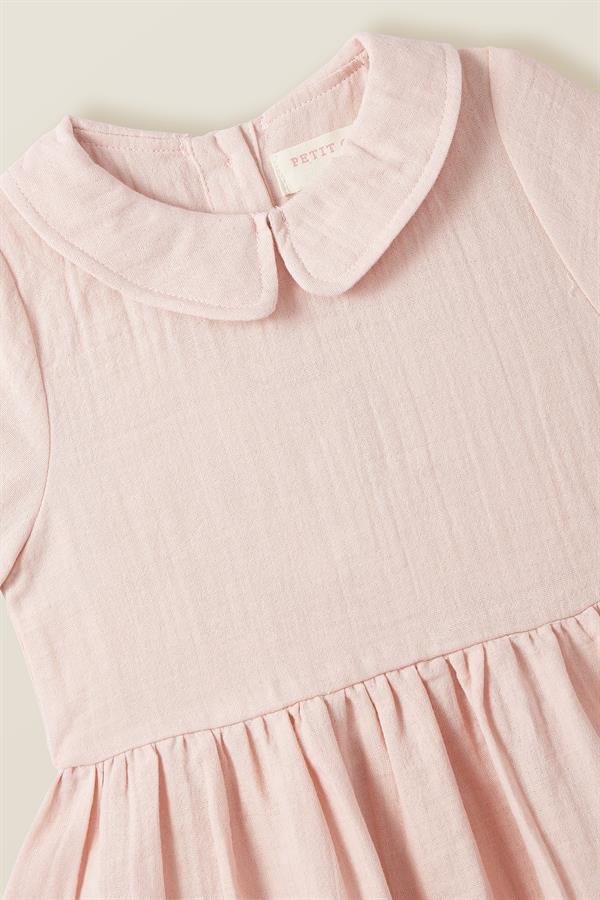 Petit Coral Müslin Elbise Açık pembe