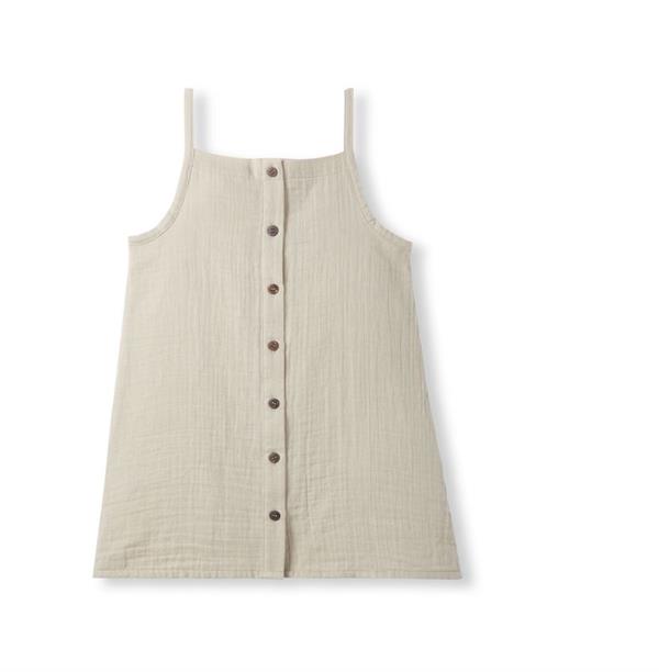 Petit Coral Müslin Elbise Bej