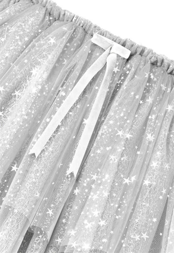 Petit Coral Yıldızlı Etek Gri