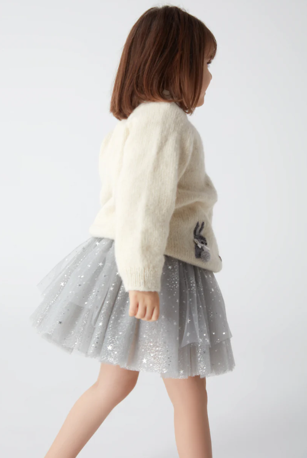 Petit Coral Yıldızlı Etek Gri