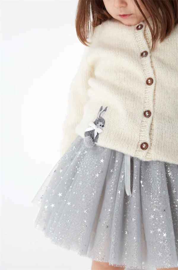 Petit Coral Yıldızlı Etek Gri