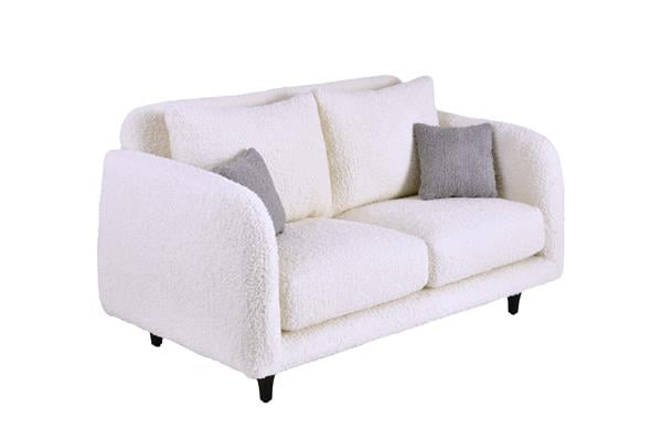 Pietra Beyaz 2li Koltuk, Gri Kırlent