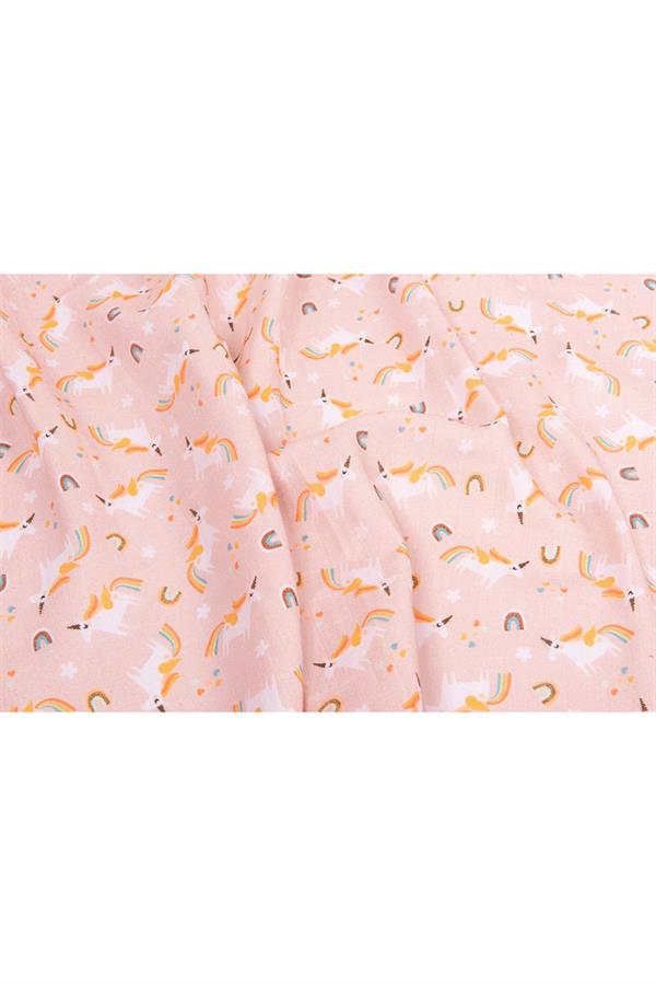 Rainbow Unicorn Müslin Örtü