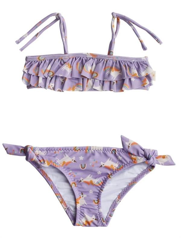 Ruffle Bikini Set - Rainbow Unicorn Lilac STD
