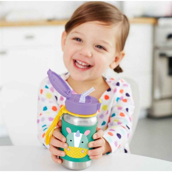Skip Hop Unicorn Pipetli Çelik Suluk