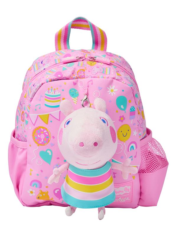 Smiggle - Peppa Pig Çıkarılabilir Oyuncaklı Kreş Okul Sırt Çantası