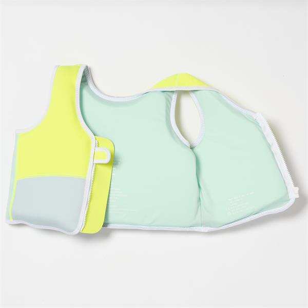 SunnyLife Salty the Shark Yüzme Yeleği 1-2 yaş Aqua Neon Yellow