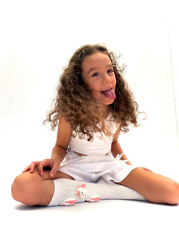 Unicorn Dizaltı Çorap Beyaz