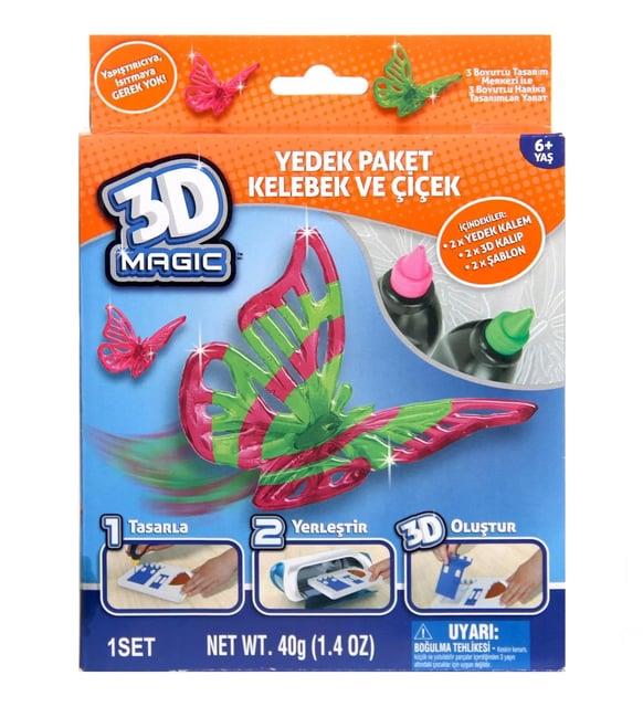 3D Tasarım Seti Yedek Kelebek