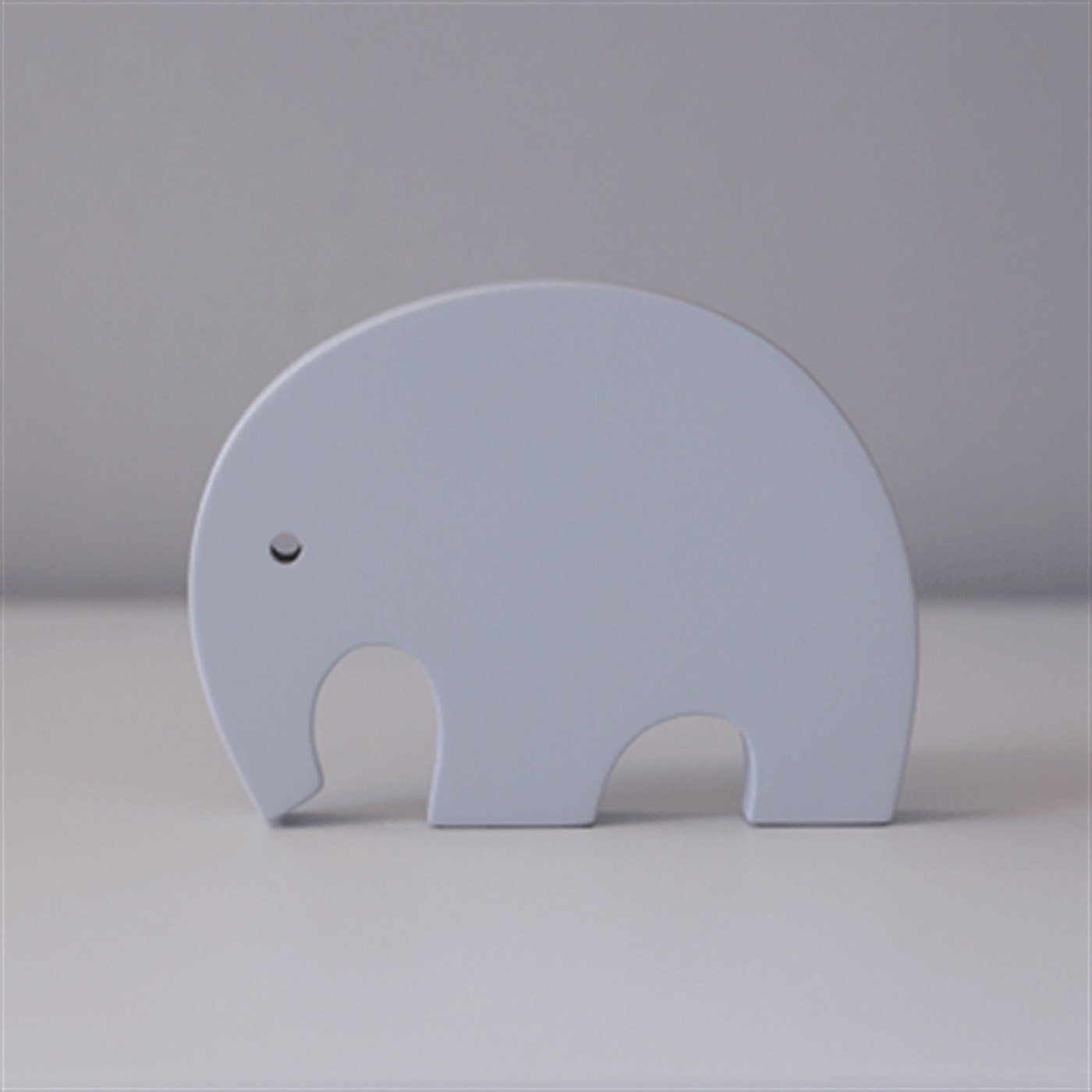 Ahşap Fil Obje Açık gri