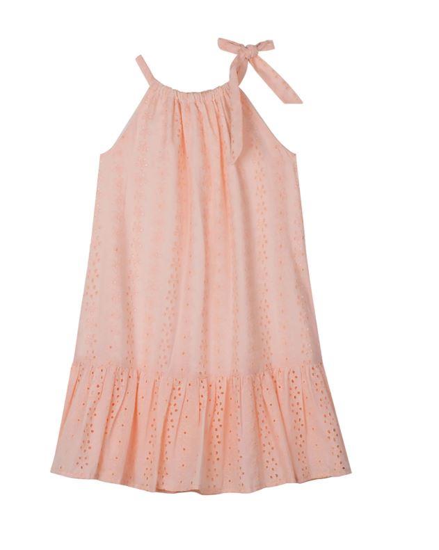 Antebies Pembe Dantel Elbise STD