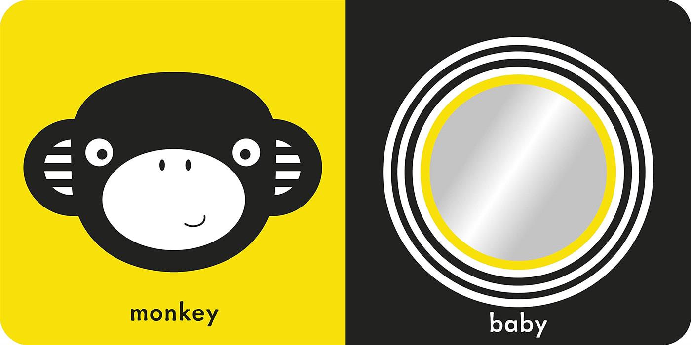 BABY TOUCH FACES A BLACK AND WHITE BOOK