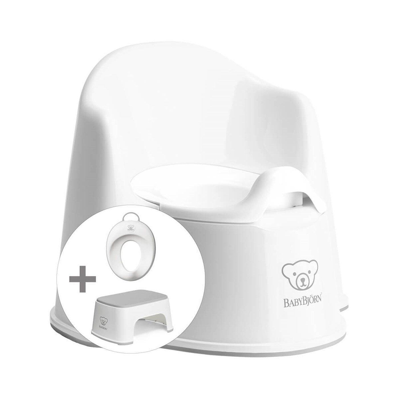 BabyBjörn Koltuk Oturak & Klozet Adaptörü & Banyo Basamağı Tuvalet Eğitimi Seti / White