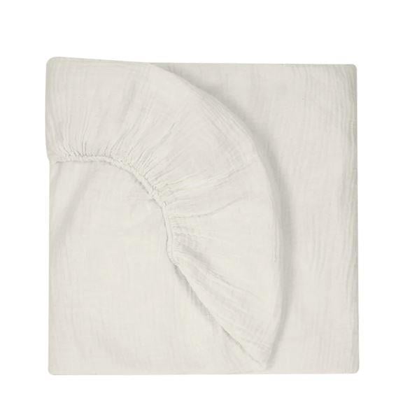 Deux Lapins Müslin Çarşaf Gri