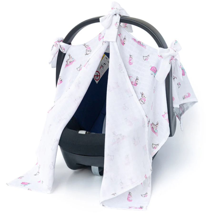 Deux Lapins Puset Örtüsü Pembe bebe lapin