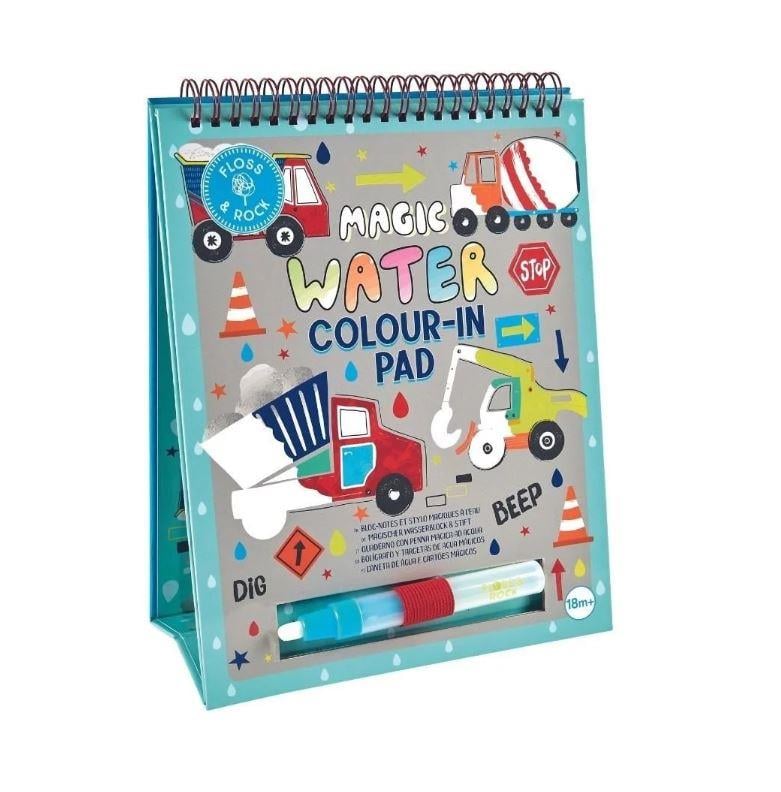 Floss & Rock Renk Değiştiren Water Magic Boyama Kitabı / Construction