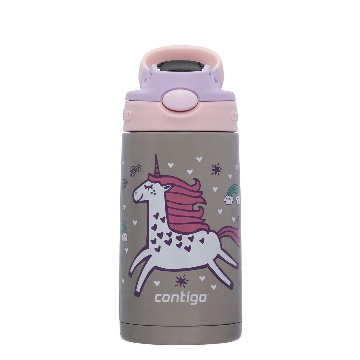 Gizmo Flip Unicorn Çelik Çocuk Suluğu 420ml Pembe
