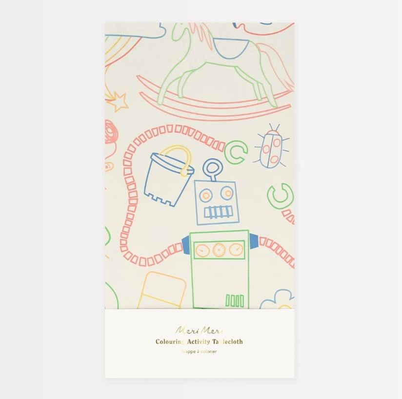 Meri Meri - Colour in Tablecloth - Boyama Etkinliği Kağıt Masa Örtüsü