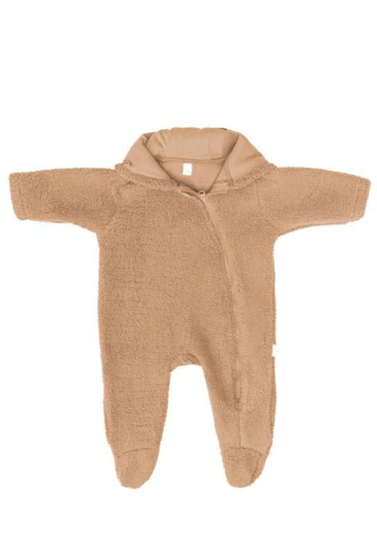 Miela Kids Kulaklı Peluş Tulum Caramel