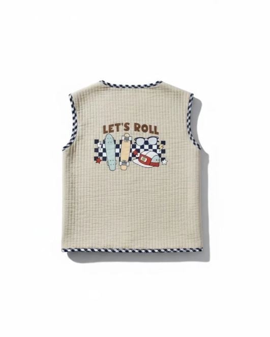 Miela Kids Lets Roll Kapitone Yelek Bej
