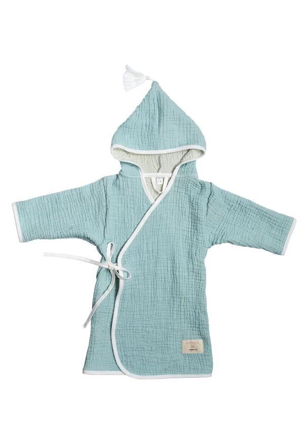 Miela Kids Marshmallow Kimono Bornoz - Açık Mint STD