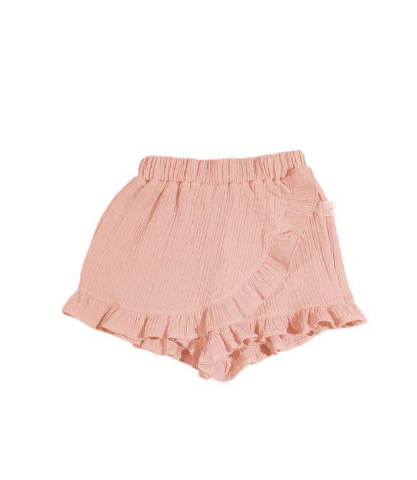 Miela Kids Müslin Şort Etek - Salmon Pink STD