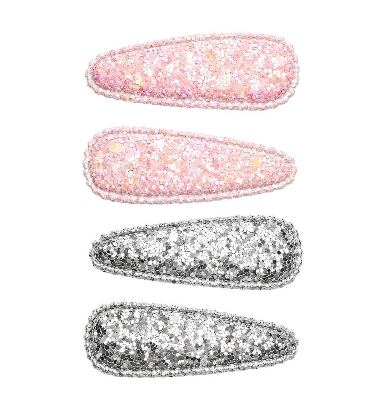 Mini & Kids 4lü Unicorn Glitter Klips Toka- Silver