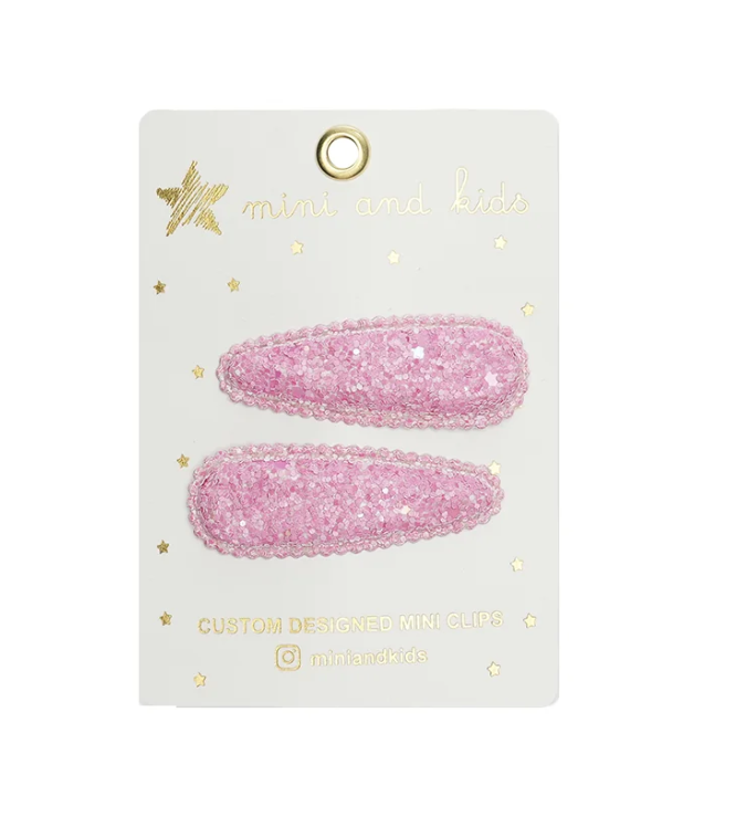 Mini & Kids Çıtçıtlı Toka Glitter Fuchsia