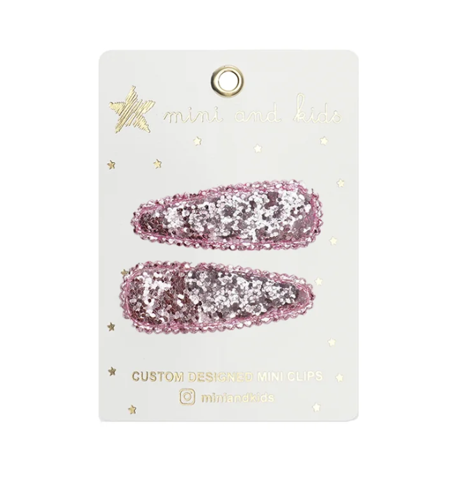 Mini & Kids Çıtçıtlı Toka Glitter Rose