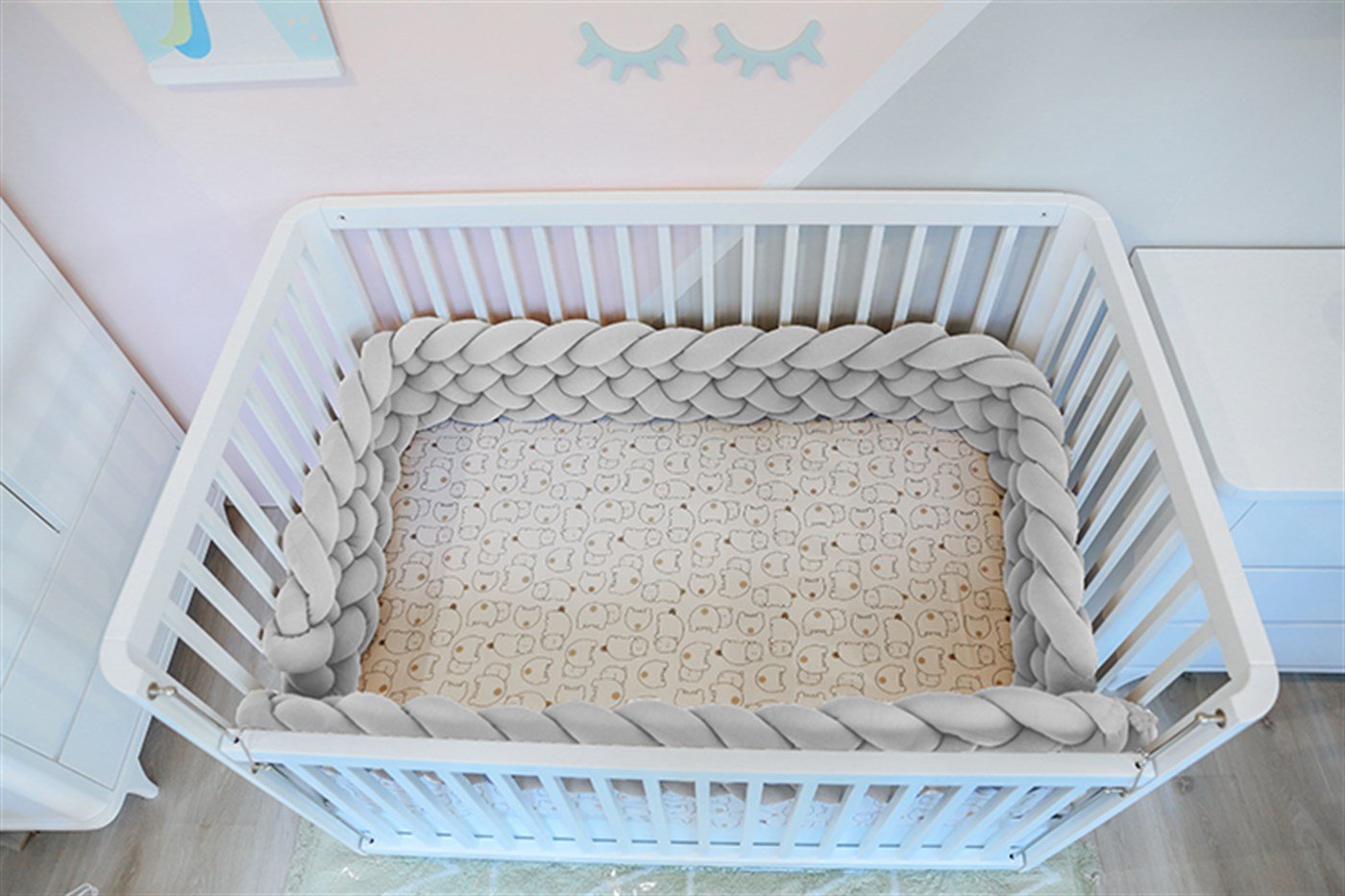 Örgü Kenar Koruma Açık Gri