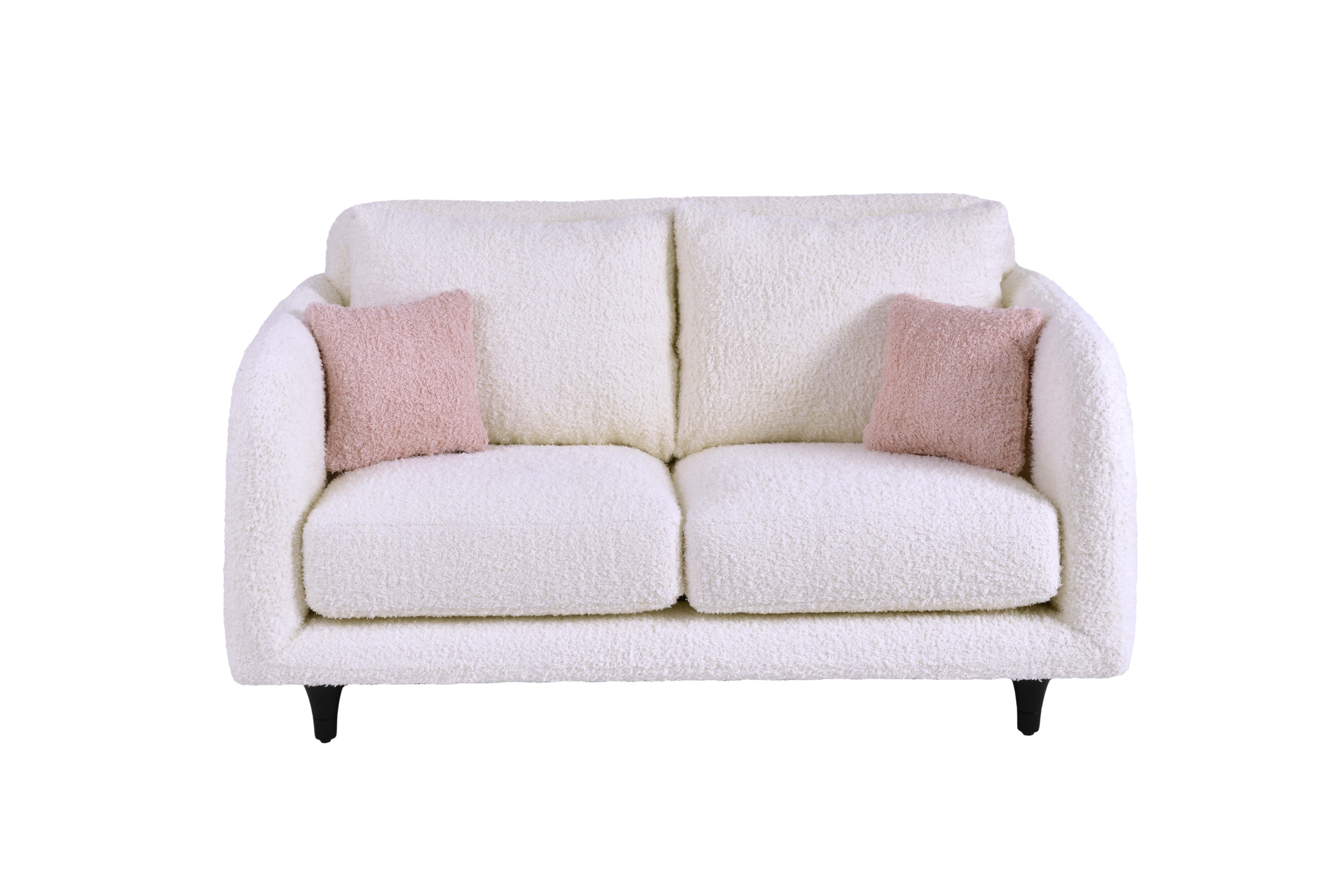 Pietra Beyaz 2'li Koltuk, Pembe Kırlent