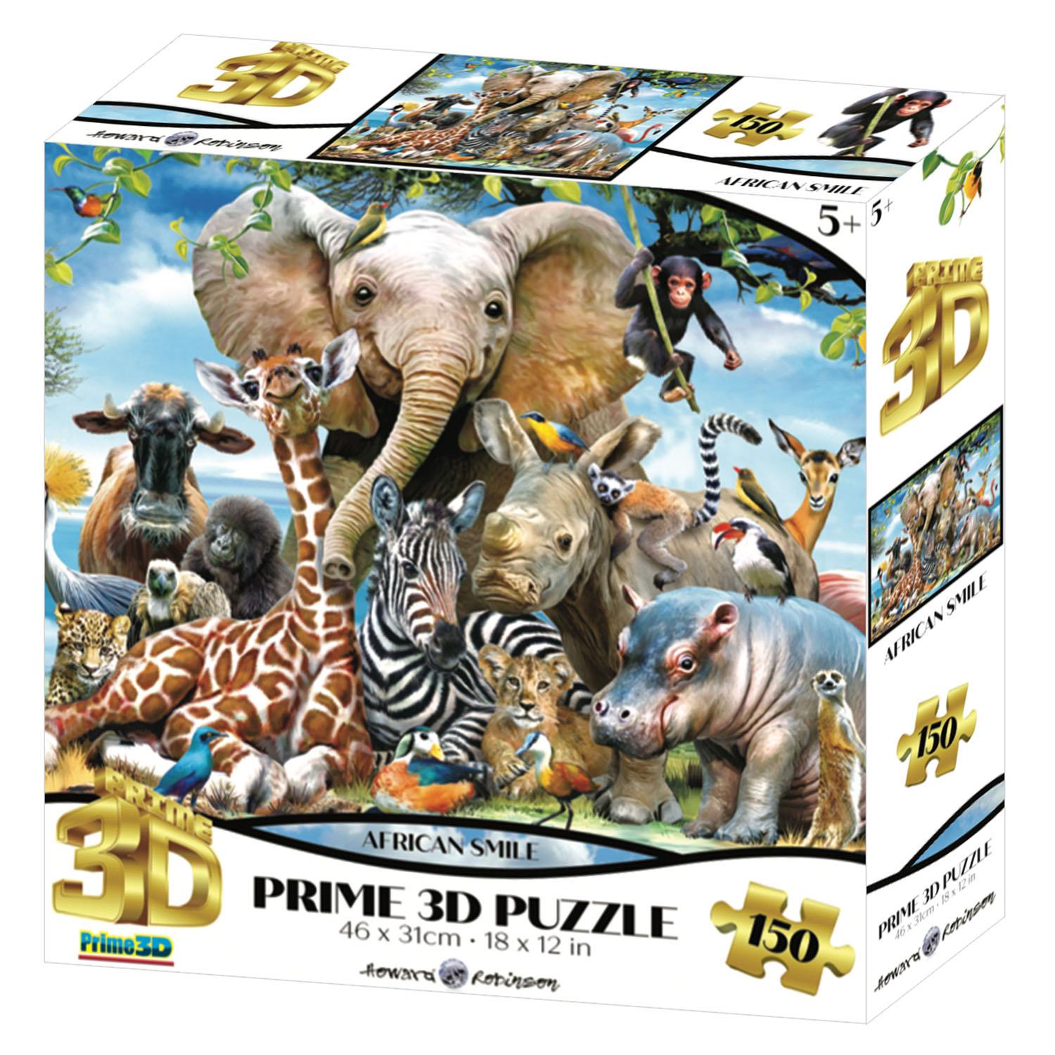 Prime 3D Puzzle +5 Yaş 150 Parça Safari