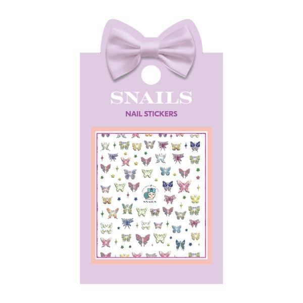 Snails Tırnak Sticker Seti- Butterfly garden