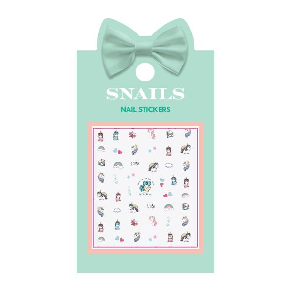 Snails Tırnak Sticker Seti- Unicorn Queen