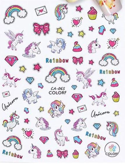 Snails Tırnak Sticker Seti - Unicorn Rainbow